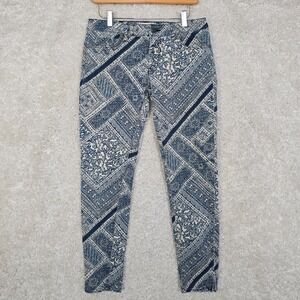 Denim Supply Ralph Lauren Jeans Womens 28 Blue Skinny Ankle Zip Aztec Boho‎ Y2K